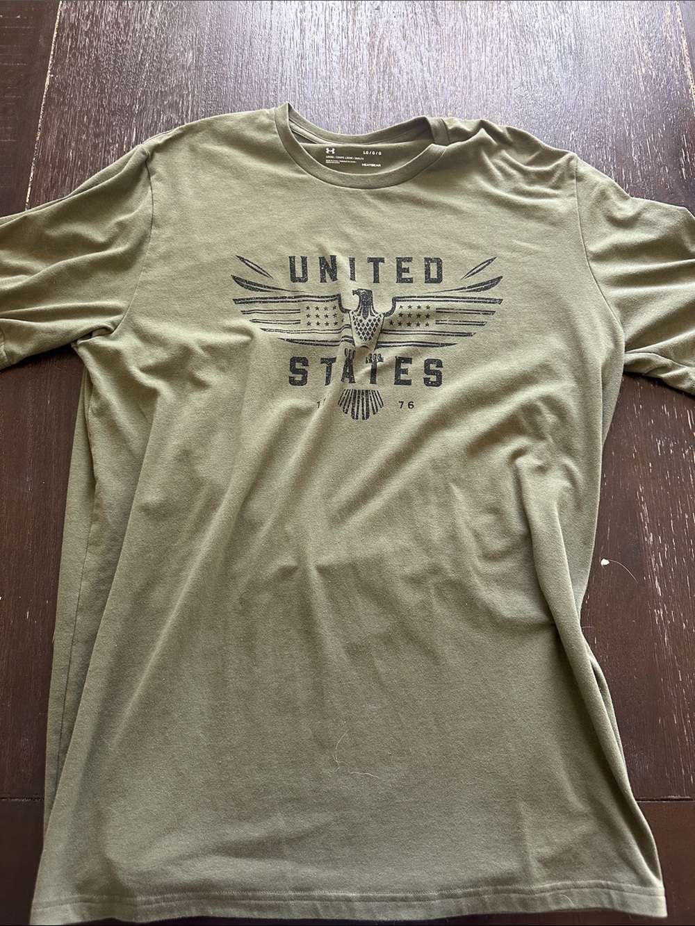 Under Armour Olive Green Long Sleeve Graphic Crewneck Shirt
